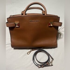NWT Michael Kors MD Karla satchel bag purse brown